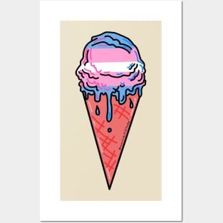 Trans Pride cone design Posters and Art